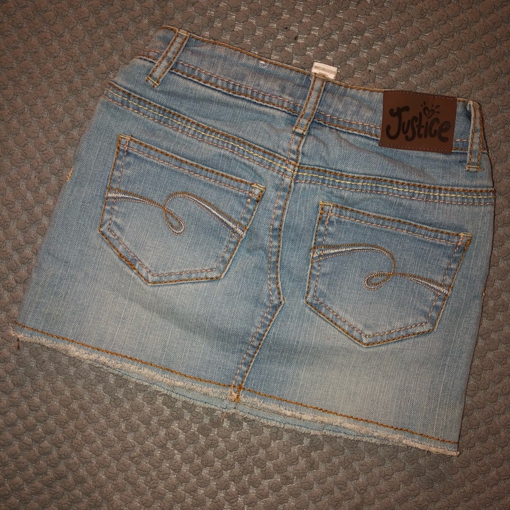 Justice Jean Skirt w/ Built in Shorts!